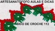BICO DE CROCHÊ NATALINO #DESTRO - CROCHÊ 113 | PONTO DE CROCHÊ PASSO A PASSO [VÍDEO AULA]