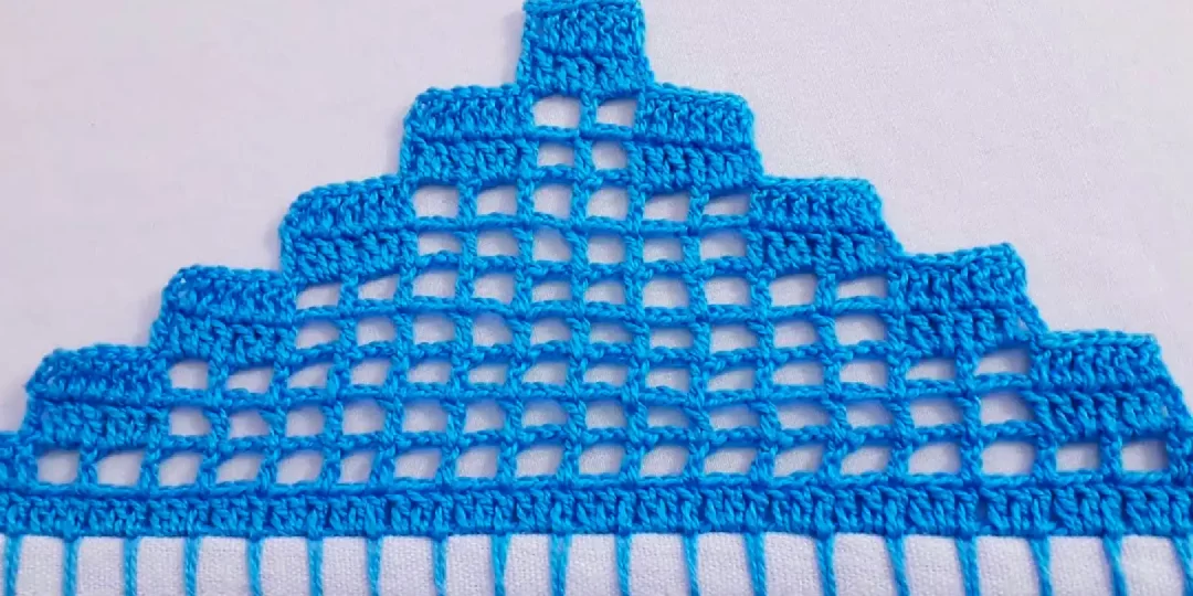 Bico Em Crochê Pano de Prato Fácil Fazer Ponto de Crochê Passo a Passo