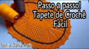 TAPETE DE CROCHÊ FÁCIL (VENDE MUITO) PASSO A PASSO OVAL AMARELO | VÍDEO-AULA PARA INICIANTES