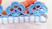 Como Fazer Bico De Crochê Em Pano De Prato Barrado Florzinha