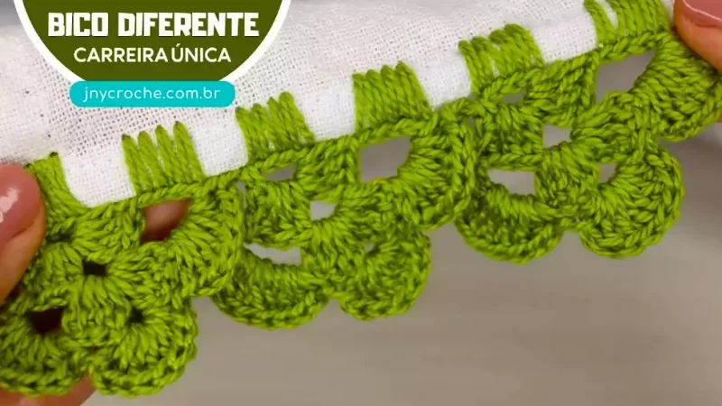 Como Fazer Bico De Crochê Pano De Prato Bonito e Prático Jny Crochê