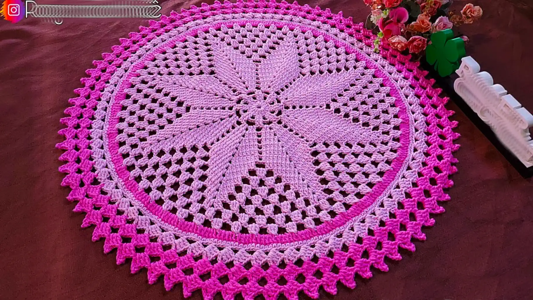 Como Fazer Tapete de Crochê Redondo Simples Roger Crochê