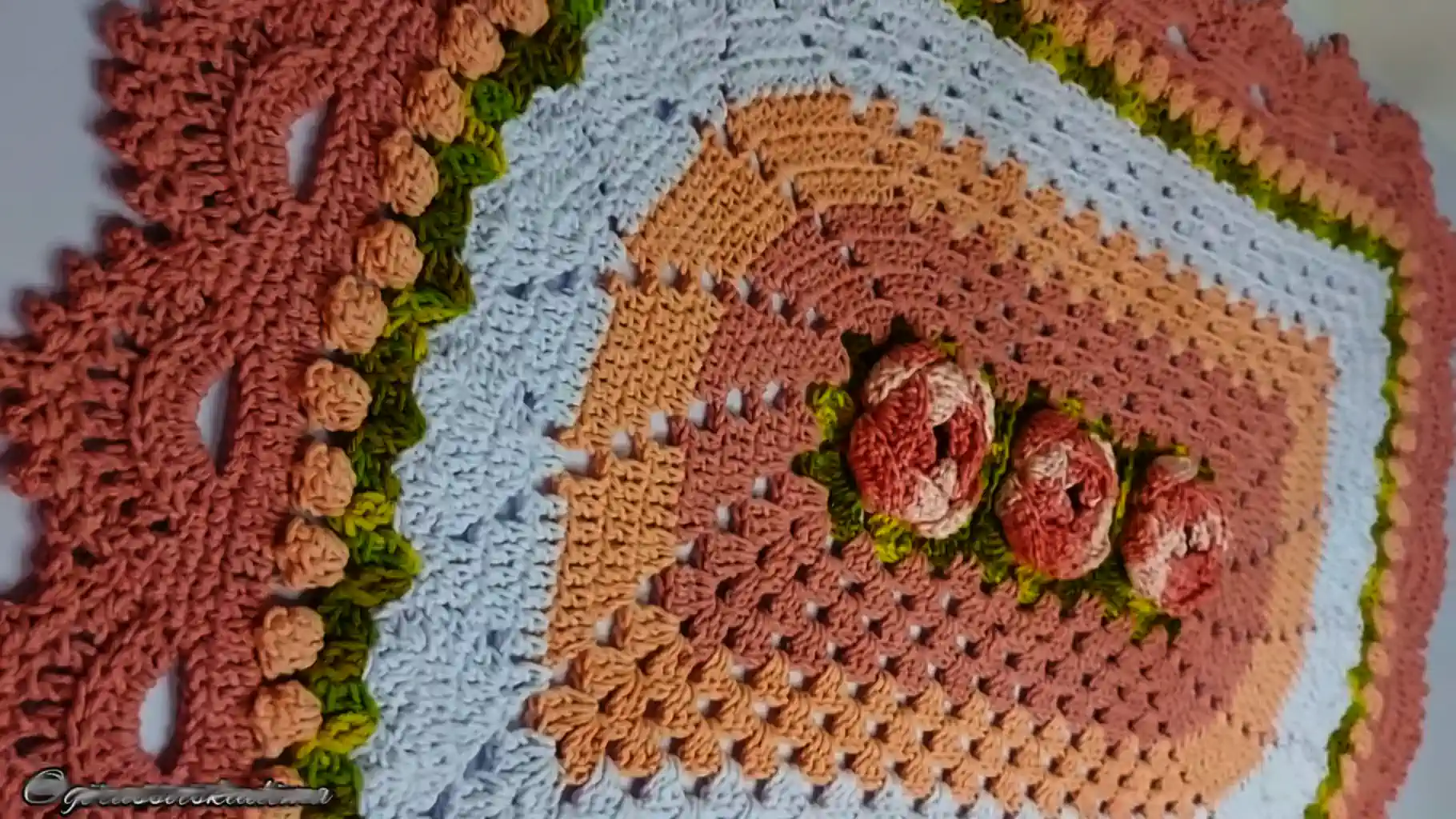Tapete De Crochê Alice Com Square Nova Tendência Crochet